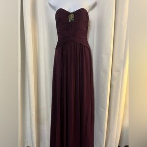 BCBGMAXAZRIA Women’s Floor Length Purple Dress Size 4 GUC